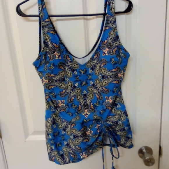 FLORYDAY Blue Paisley Women's Top PRE-OWED SIZE LARGE - Picture 3 of 5